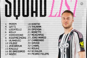 尤文公布客戰佛羅倫薩大名單：伊爾迪茲、弗拉霍維奇領(lǐng)銜