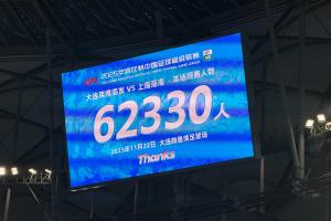英博vs海港共62330人現場(chǎng)觀(guān)戰，打破本賽季中超上座紀錄！