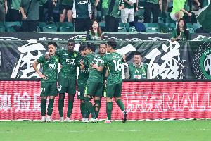 北京國安本場(chǎng)16次射正，是2012年以來(lái)國安單場(chǎng)中超射正次數第二多