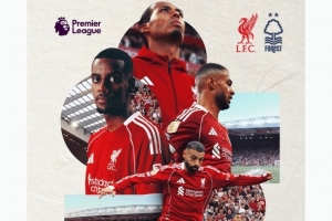 利物浦發(fā)布對陣森林海報：范戴克、薩拉赫、伊薩克、加克波出鏡