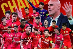 中超官方發(fā)布海港奪冠海報：團結一心淬煉成金，三連奪冠鑄就傳奇