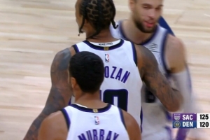 一錘定音！德羅贊強攻打成2+1 國王將分差拉開(kāi)到6分殺死比賽