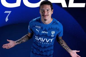 6輪4球緊追榜首！26歲努涅斯過(guò)門(mén)將打空門(mén)，4500萬(wàn)沙特聯(lián)第1身價(jià)