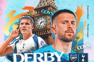 熱刺發(fā)布北倫敦德比海報：維卡里奧、范德芬、西蒙斯、特爾出鏡