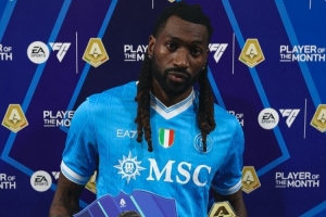 4場(chǎng)3球，官方：那不勒斯中場(chǎng)安古伊薩當選意甲10月最佳球員
