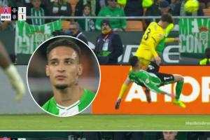 爆頭！安東尼倒勾動(dòng)作正中對手頭部，第90分鐘被直紅罰下