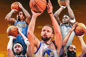 單場(chǎng)10+三分場(chǎng)次排行！庫里27次斷檔領(lǐng)先 克萊9次排第二