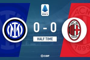 半場(chǎng)-國米暫0-0AC米蘭 邁尼昂獻神撲阿切爾比頭球中柱